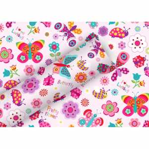 Geschenkpapier 2mx70cm Flying Friends hellrosa, Braun & Company