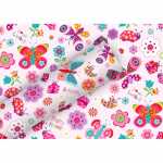Geschenkpapier 2mx70cm Flying Friends hellrosa, Braun...