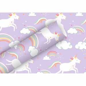 Geschenkpapier 2mx70cm Unicorn lilac, Braun & Company