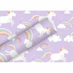 Geschenkpapier 2mx70cm Unicorn lilac, Braun & Company