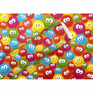 Geschenkpapier 2mx70cm Just Smileys, Braun & Company