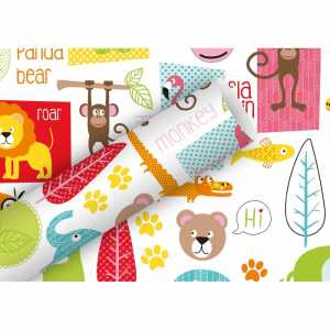 Geschenkpapier 2mx70cm Little Zoo, Braun & Company