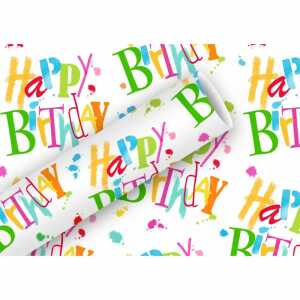 Geschenkpapier 2mx70cm Birthday Dance, Braun & Company