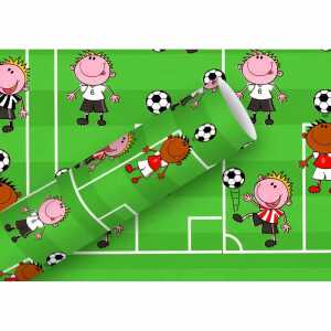 Geschenkpapier 2mx70cm Fußball, Braun & Company