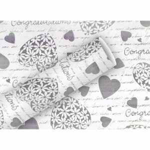 Geschenkpapier 2mx70cm Elegant Heart, Braun & Company