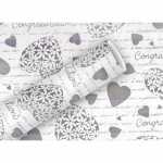 Geschenkpapier 2mx70cm Elegant Heart, Braun & Company