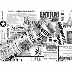 Geschenkpapier 2mx70cm News, Braun & Company