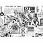Geschenkpapier 2mx70cm News, Braun & Company