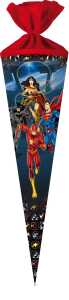 Nestler Schultüte Filzv. 70 cm rund JusticeLeague WarnerB