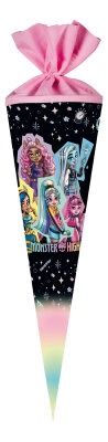 Nestler Schultüte 70cm rund mit Filzverschluss Mattel "Monster High - Best Boos Forever"