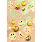 Glückwunschkarte zum Kindertag Smileys