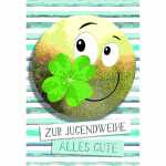 Geldscheinkarte Jugendweihe Smiley groß