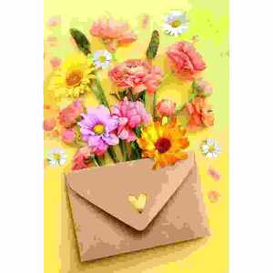 Geldscheinkarte Blumen 4016723410350