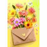 Geldscheinkarte Blumen 4016723410350