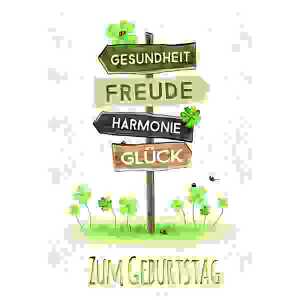 Geburtstagskarte MIDI Pfeile 4016723457331