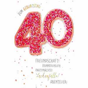 Zahlenkarte 40. Geburtstag Kurt Eulzer 4016723543126