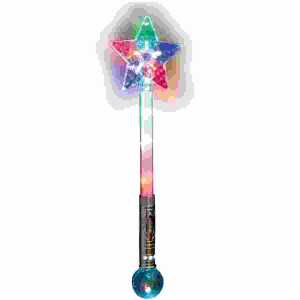 LED Prisma-Kugel-Stern Stab, inkl. Batterien