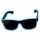 EL Neon Brille Beam blau inkl. Batterien