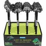 Bleistift mit Radiergummi Dino 4fach sortiert, HB,