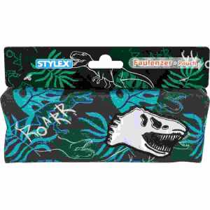 Faulenzer Dino mit 3D-Applikation Vorderseite, Reißverschlussanhänger