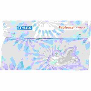 Faulenzer Einhorn mit 3D-Applikation Vorderseite, Reißverschlussanh