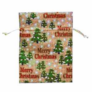 Jute-Sack Merry Christmas 13x18cm