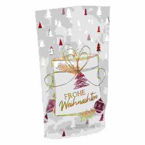 Gebäckbeutel Frohe Weihnachten 6er, 145x235mm