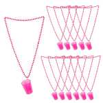 Bundle Schnapsglaskette neonpink 12er