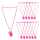 Bundle Schnapsglaskette neonpink 12er