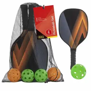 Pickleball-Set 2 Schläger 4 Bälle FSC100%, 6-teiliges Set: