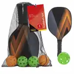 Pickleball-Set 2 Schläger 4 Bälle FSC100%, 6-teiliges Set: