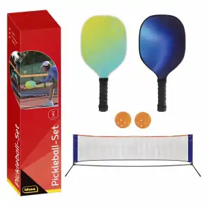 Pickleball-Set Netz 2x Schläger/Bälle, 5-teiliges Set: