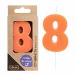 Idena Zahlenkerze 8 orange 4064997500888