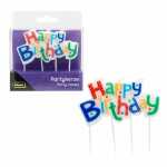 Idena Kerzen Happy Birthday blau/grün
