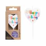 Idena Kerze Happy Birthday Herz