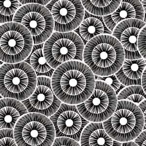 Servietten 33x33cm Rosettes Festives White, black/white, 3-lagig, 20er