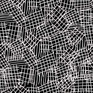 Servietten 33x33cm Cuadricula Festiva Black, white, 3-lagig, 20er