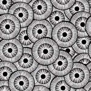 Servietten 33x33cm Rosettes Festives Black, white, 3-lagig, 20er