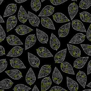 Servietten 33x33cm Feuilles Festives White, gold/black, 3-lagig, 20er