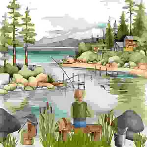 Servietten 33x33cm Lakeside Fishing, 3-lagig, 20er