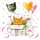 Servietten 33x33cm Happy Birthday Cat, 3-lagig, 20er
