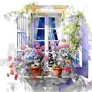 Servietten 33x33cm Mediterranean Windows, 3-lagig, 20er