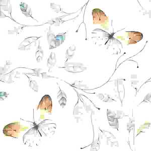 Servietten 33x33cm Orange Tip Butterfly aqua, 3-lagig, 20er