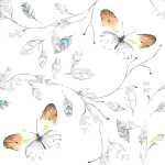 Servietten 33x33cm Orange Tip Butterfly aqua, 3-lagig, 20er