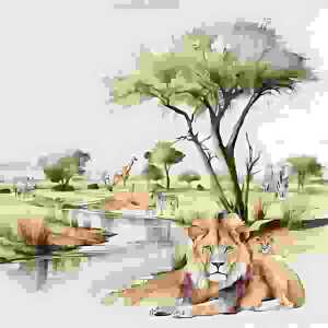 Servietten 33x33cm Etosha Park, 3-lagig, 20er