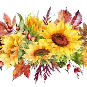 Servietten 24x24cm Girasoli Autunnali, 3-lagig, 20er