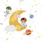 Servietten 33x33cm Little Astronaut, 3-lagig, 20er