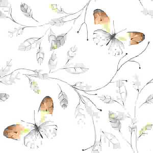 Servietten 33x33cm Orange Tip Butterfly sage, 3-lagig, 20er