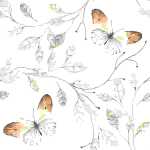 Servietten 33x33cm Orange Tip Butterfly sage, 3-lagig, 20er