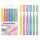 Textmarker Slim pastell 1-4mm 6er Etui, vierkant Stiftform, rutschfest